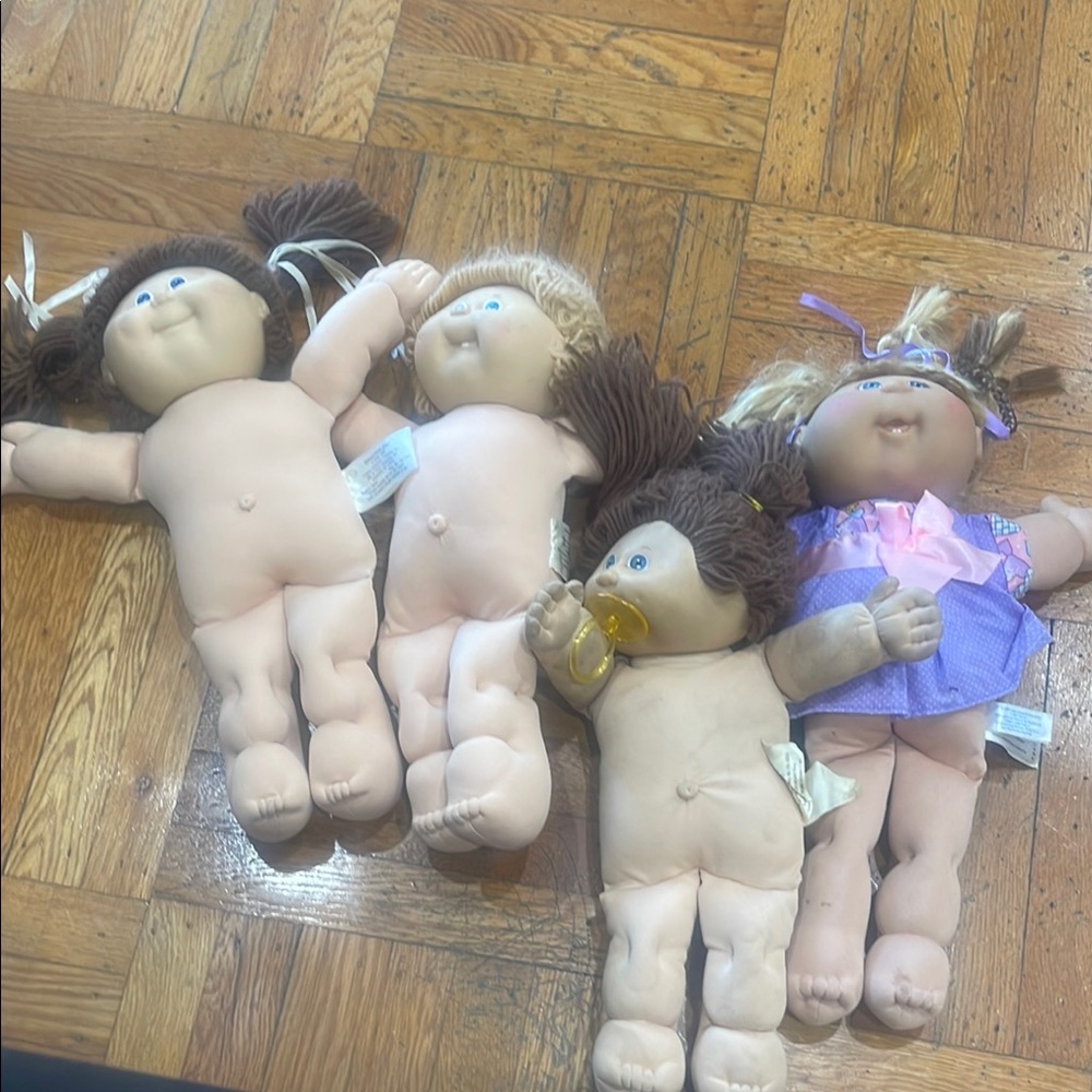 Cabbage Patch Kids Doll Set - Brown, Blonde, and Purple